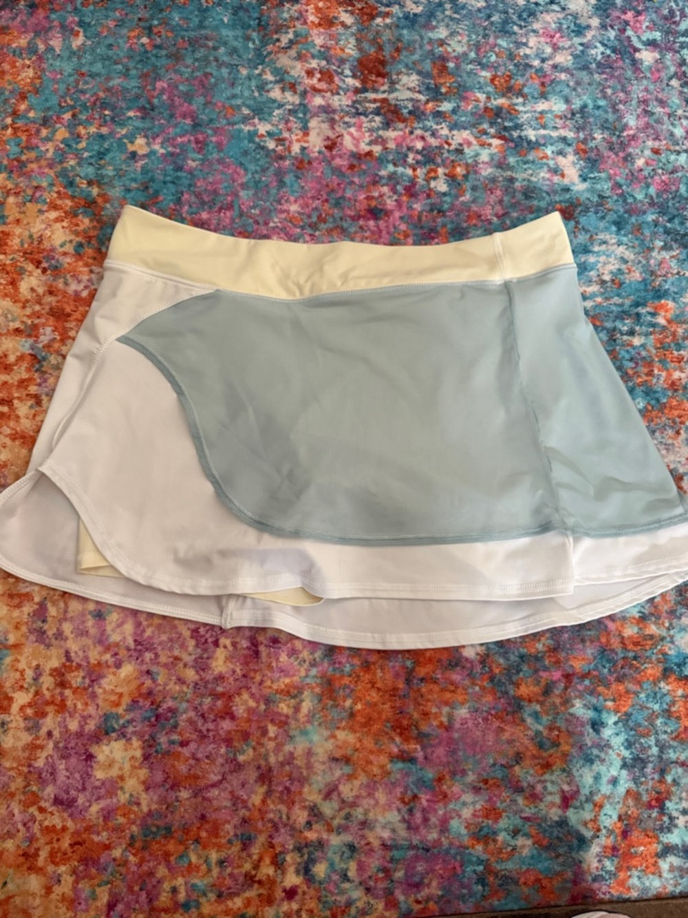 Women’s Light Blue & White Layered Athletic Skort